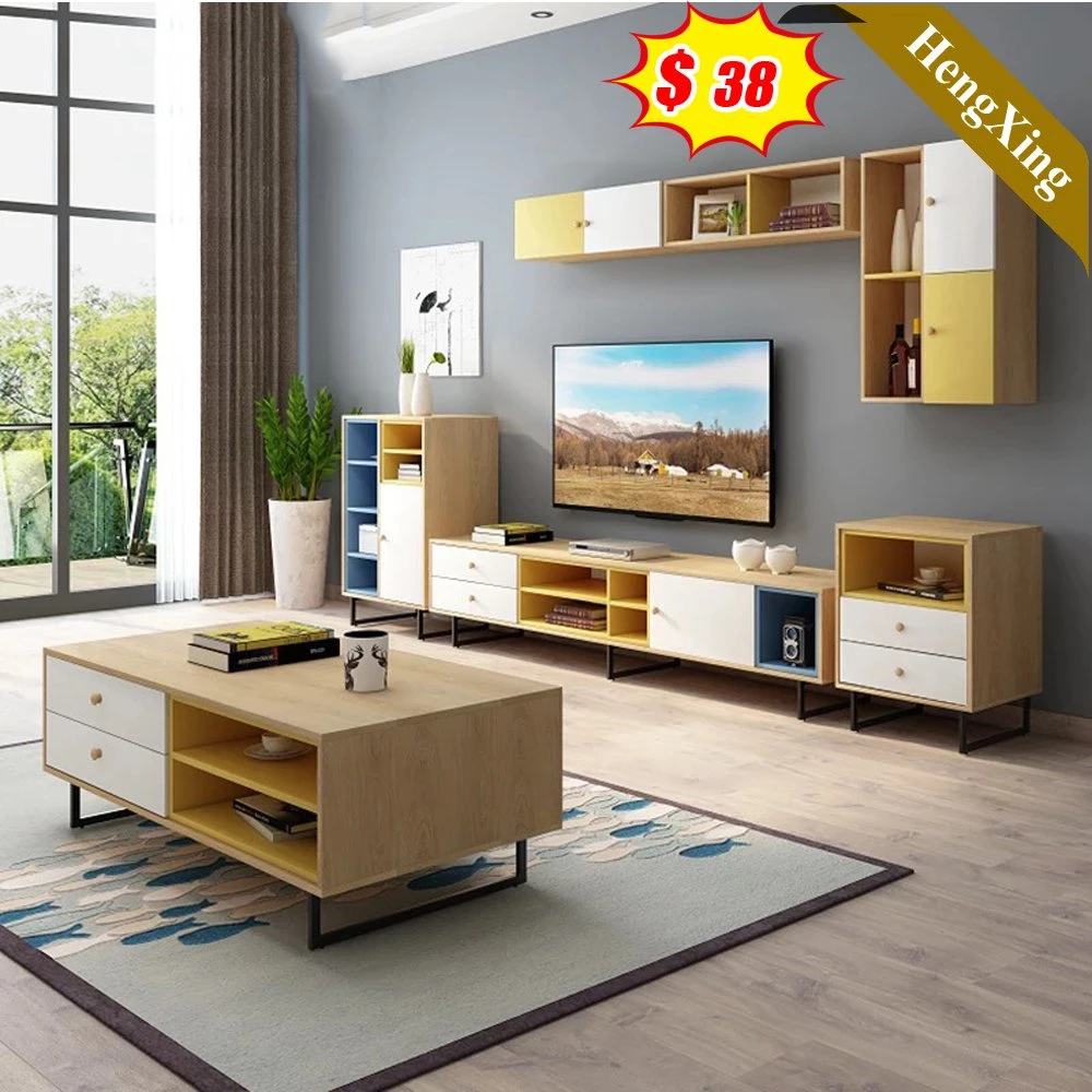 Modern Original Factory Melamine Coffee Table Wooden TV Cabinet Set TV Stand Living Room Furniture