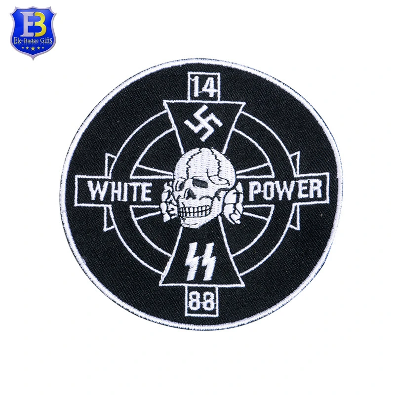 Hot Sale China Manufacturer Directly Make Iron on Skull Heads Embroidery Patch for Garment