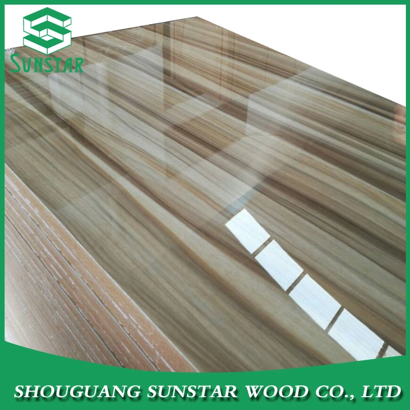 UV High Glossy Melamine Faced Wood Grain/Solid Color MDF Board