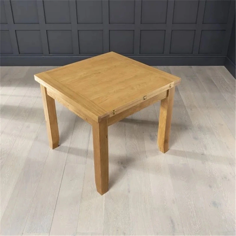 China Manufactura Roble sólido Cuadrado tapa para Mayorista/Proveedors Mesa de comedor - 90cm a 180cm Mesa de Roble para el Hogar, espacio pequeño, Hotel, comedor/Restaurante uso