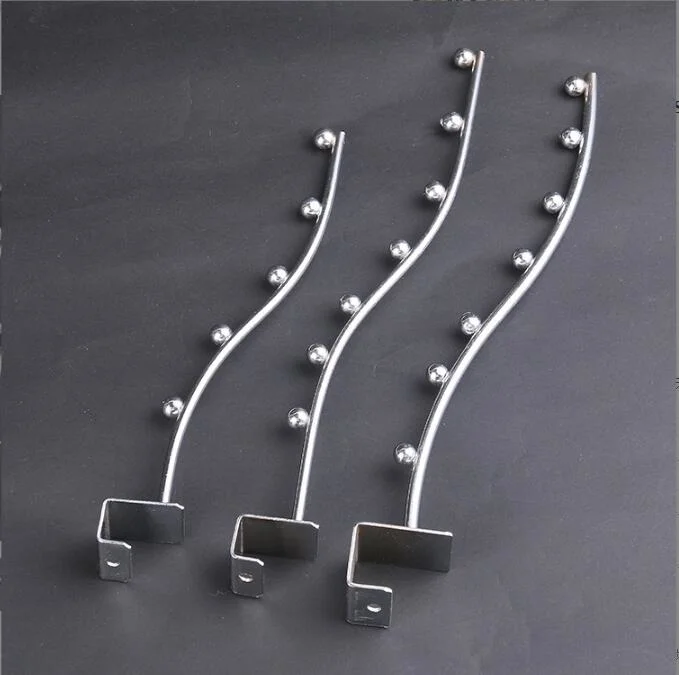 New Type Durable Clothes Display Hook Sliver Supermarket Metal Display Hook