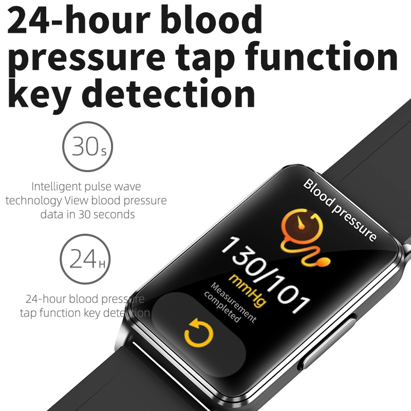 OEM Fashion Watch ECG Sensor Thermometer Blood Oxygen Heart Rate Monitor Smart Bracelet for iPhone Samsung