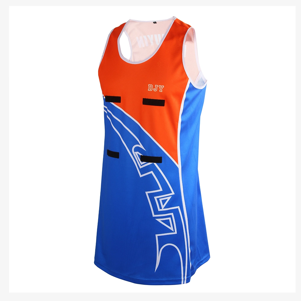 Custom Sublimation Printed Netball Sportwear Dresses with Strips