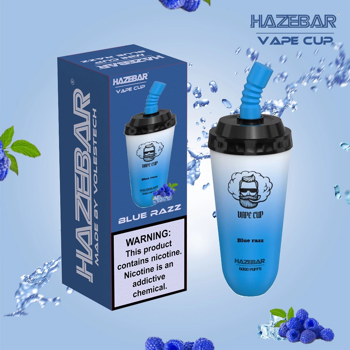 2023 Vente à chaud Nouvelle version Prix de gros Hazbar Vape Cup 6000 Puffs E électronique cigarette Pod Iced Flavors Randm Bar à papier de la forme de singe Bingo Suppliss