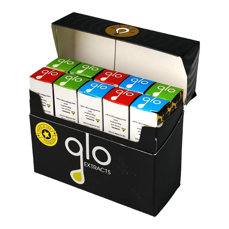 0,8ml Glo VAPE cartucho Atomizer Carts Fabricante Pyrex tanque 510 Vaporizador Ceramic Coil Glo Oil Carts