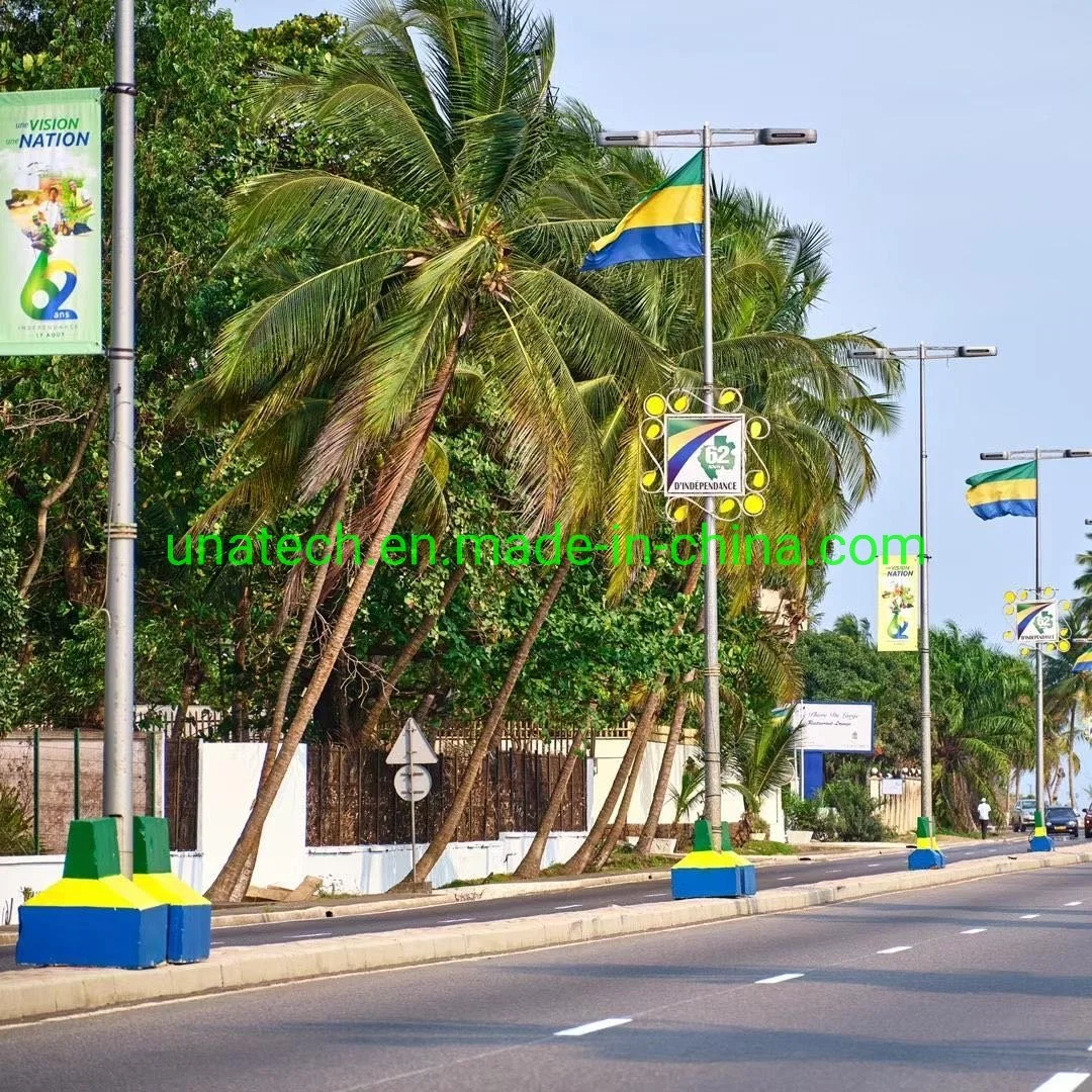 Street Light Pole Media Poster imagen Publicidad Binder Flex Banner Mobiliario de señal