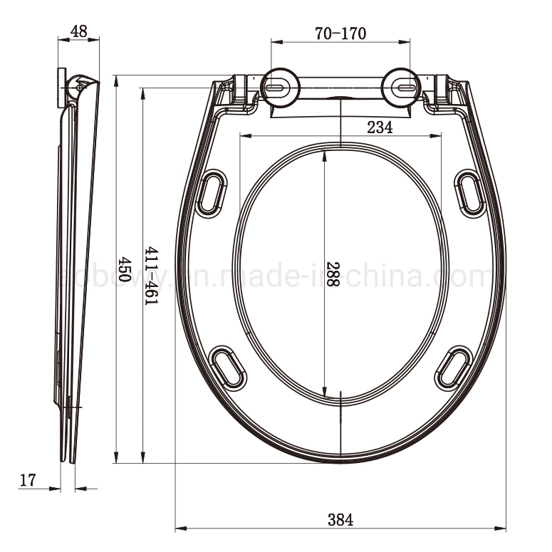 Best Price High quality/High cost performance UF Duroplast White Soft Close Toilet Seat