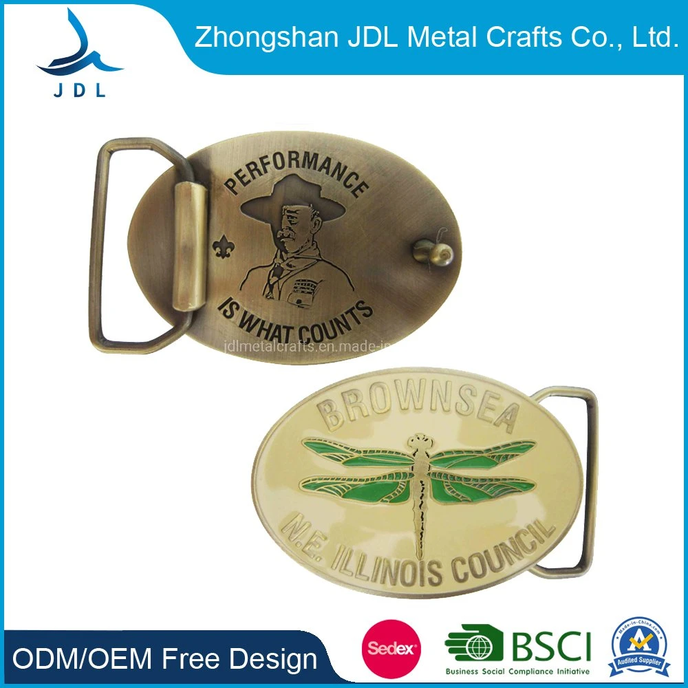 La moda de los Boy Scouts Nombre personalizado la fundición de metal fabricante de lujo hebillas de cinturón personalizado-067 (correa)