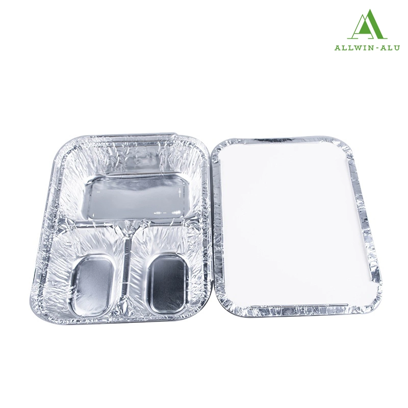 Disposable Plate Custom Made Rectangle Aluminum Foil Container Containers Takeaway Food Packaging