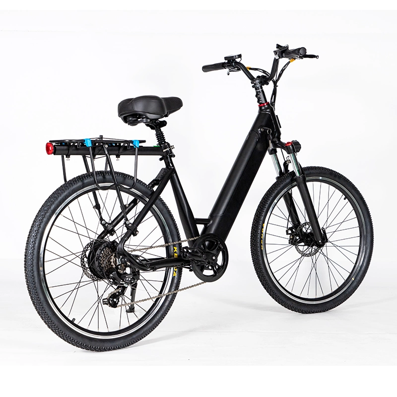 Moto personalizada de terra elétrica eBike de 250 W, 36 V, velocidade máxima 45 km/H Mountain Bicycle 26" 27.5" suspensão traseira e Bike City Bicicleta