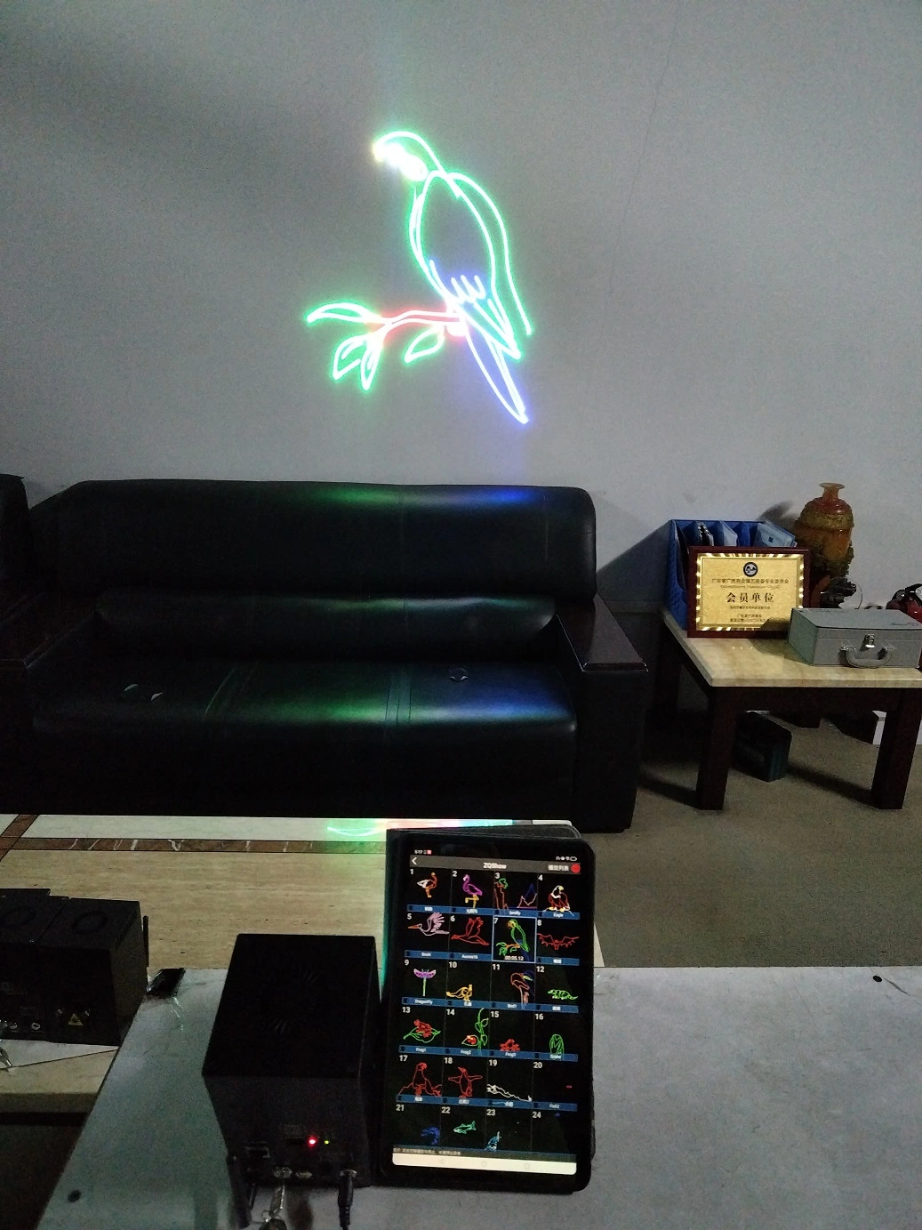 Projetor de exposição a laser RGB com controlo remoto para o Indoor Club Casa disco