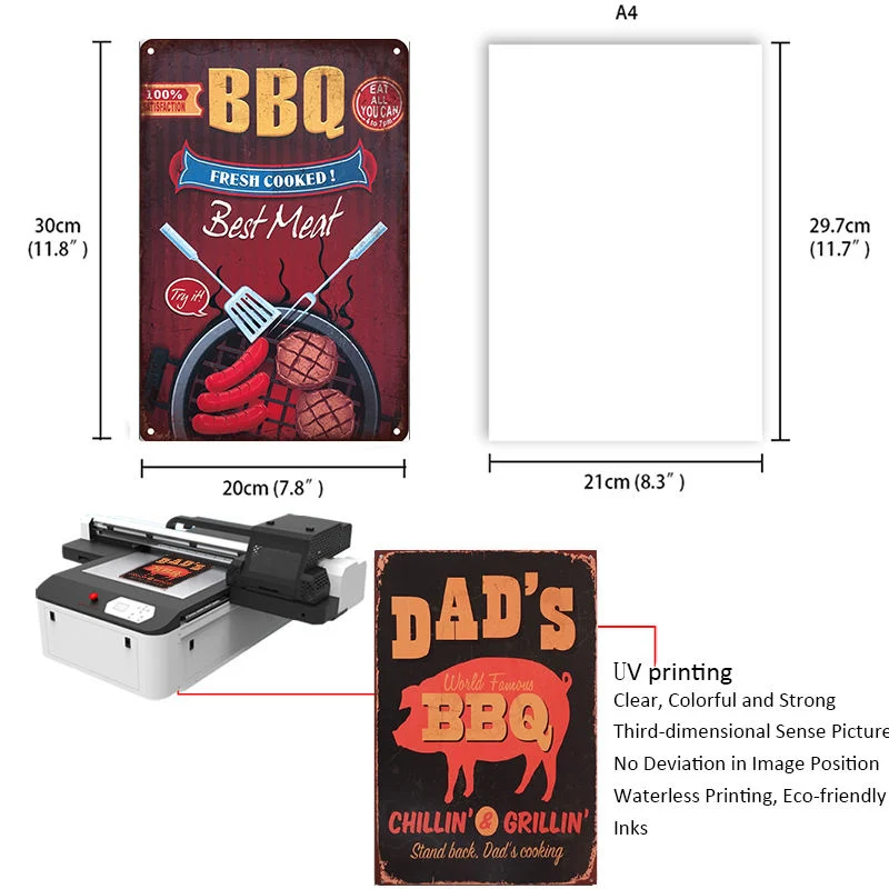 Diseño de BBQ Carteles de publicidad Vintage verano personalizados impresión Metal pintura