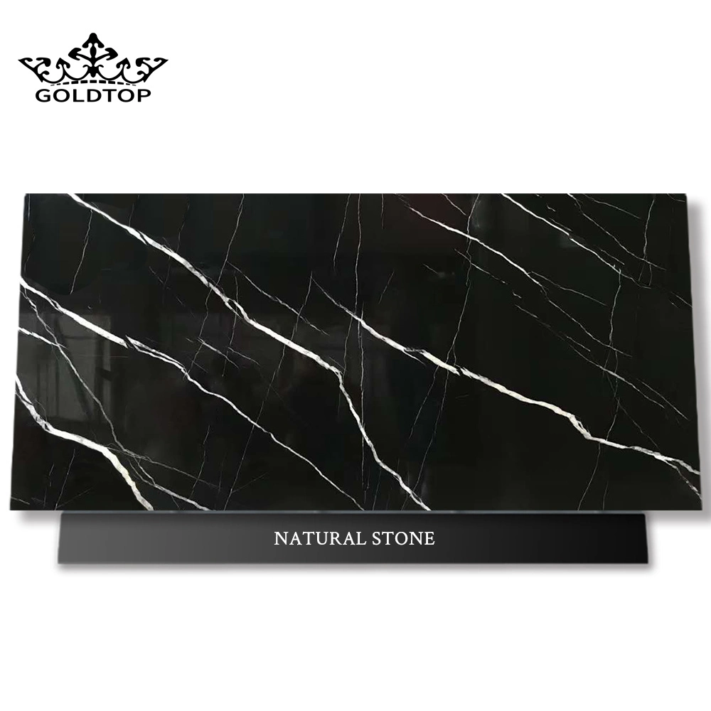 China Marmore Negro Nero Marquina Marmol Escaleras de mármol para Piso/baldosas/Escalera/pared/contraplbula/tocador/Cocina/Baño/Lavamanos