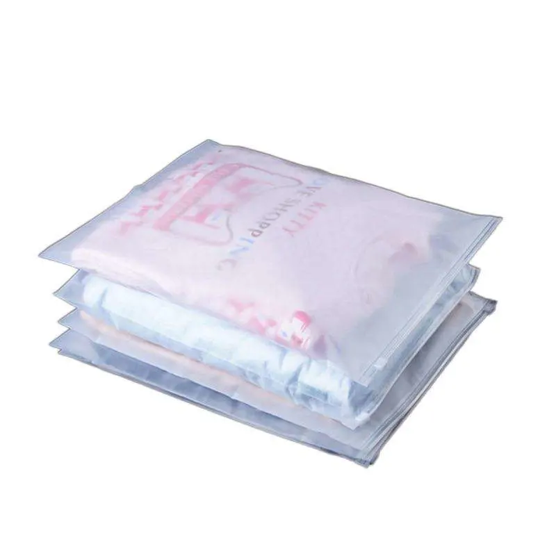 Переупаковable Zip Lock Zipper Bag Apparel Packaging Plastic Frosted Slider Полиэтиленовые сумки для одежды