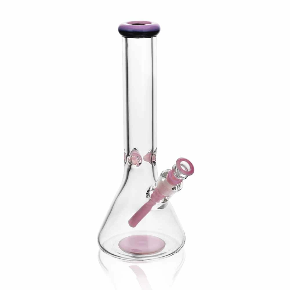 Esigo Wholesale/Supplier 9mm" Color lima 14 vidrio muy grueso fumar Pipe Hookah Beaker de vidrio de agua pipa con Color que coincide Downstem y Bowl