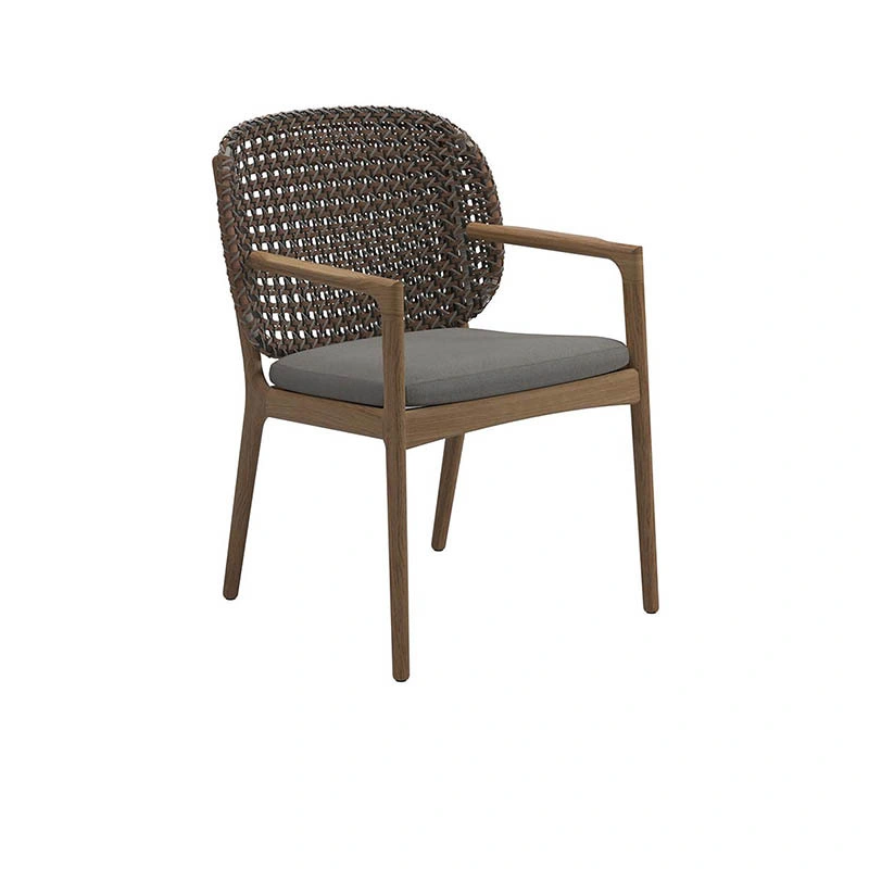 All-Weather Wooden Rattan Outdoor Furniture Garden Restaurant Dining Wicker Chair