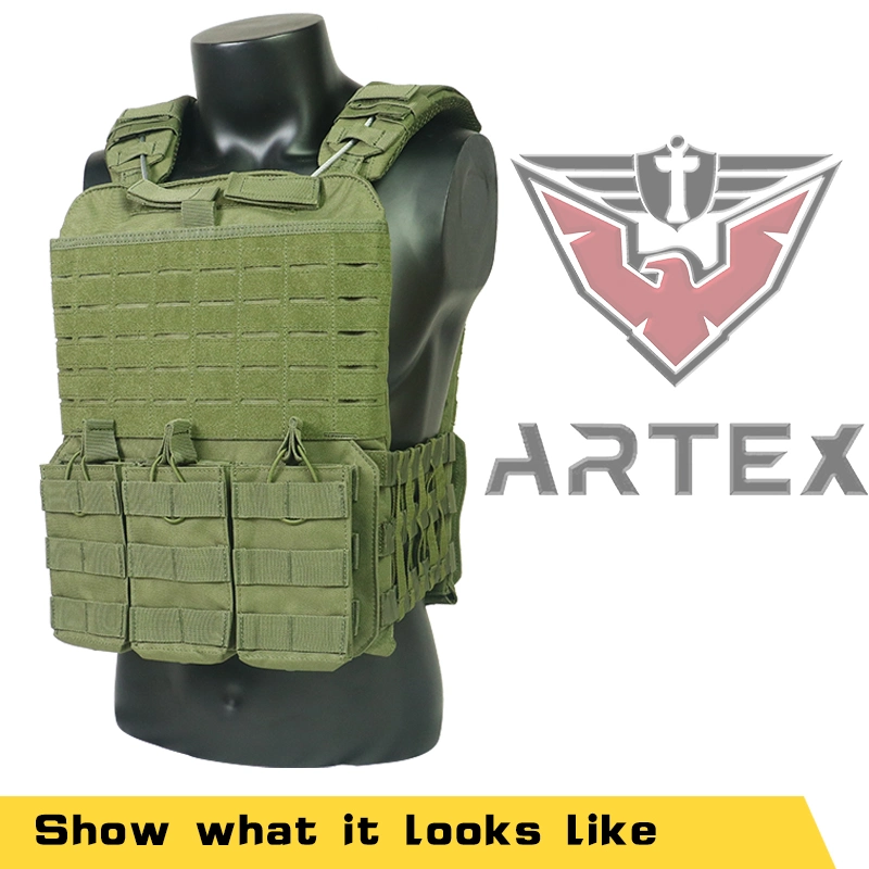 2023 Larger Molle Layout Combat Vest Supplies Personal Tactical Plate Armor Plate with Hidden Storage Bag