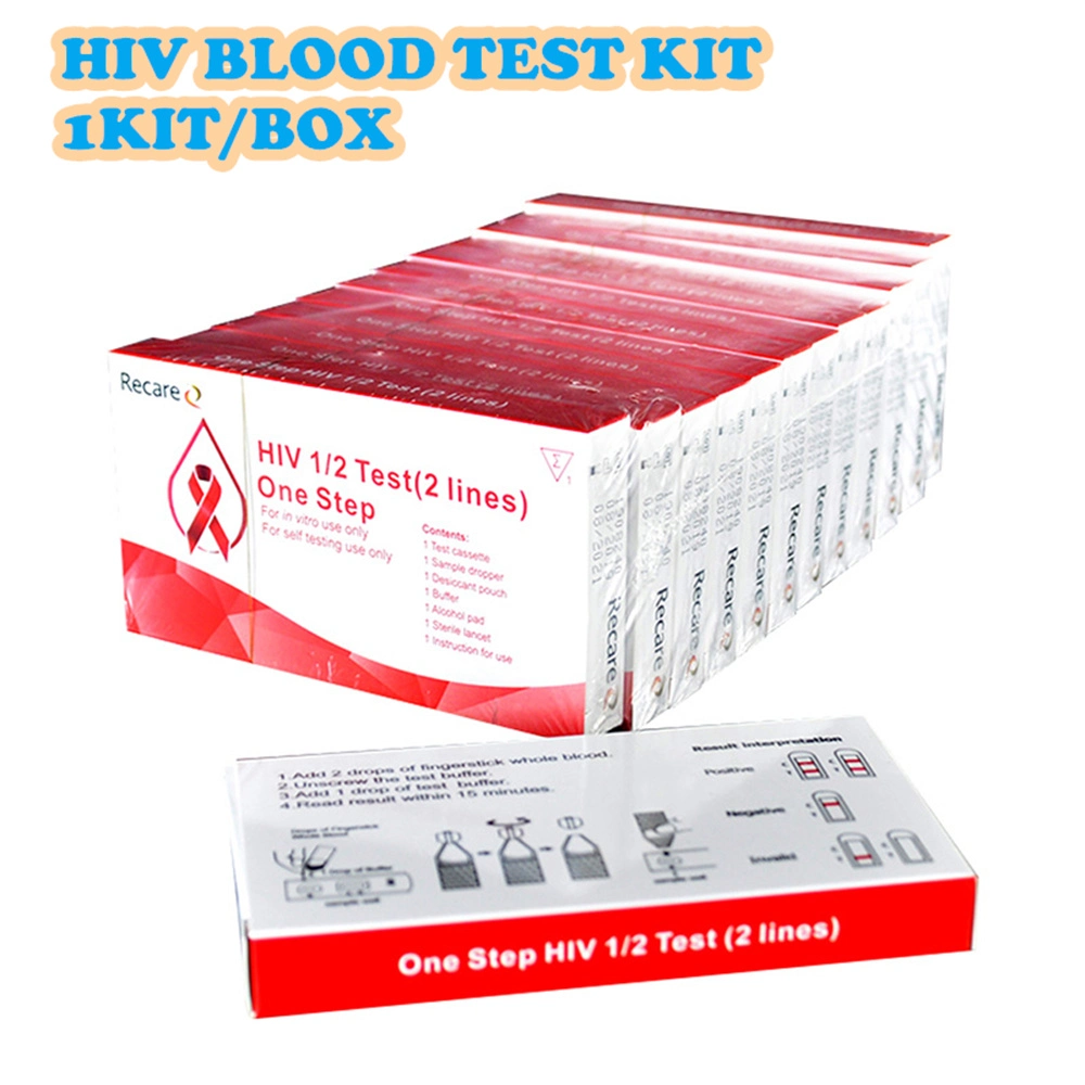 Kit de test sanguin VIH Test rapide du VIH Test auto-test du VIH Kit de test rapide VIH aigu Test VIH homologué ce