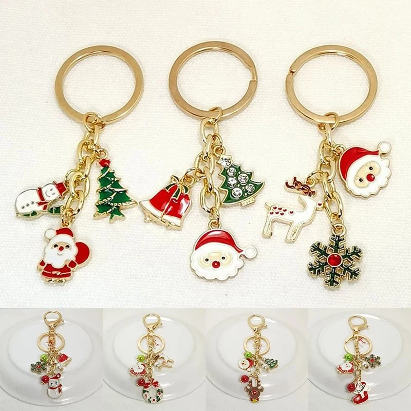 Christmas Hot Sale Metal Enamel Cartoon Style Promotion Gift Model 3D Souvenir Design Personalized Decoration Keychain