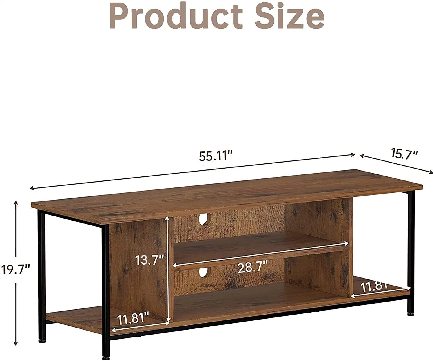 TV Stand for Tvs up to 65 Inches, TV Console Media Cabinet with Storage, TV Cabinet Unit with Shelving