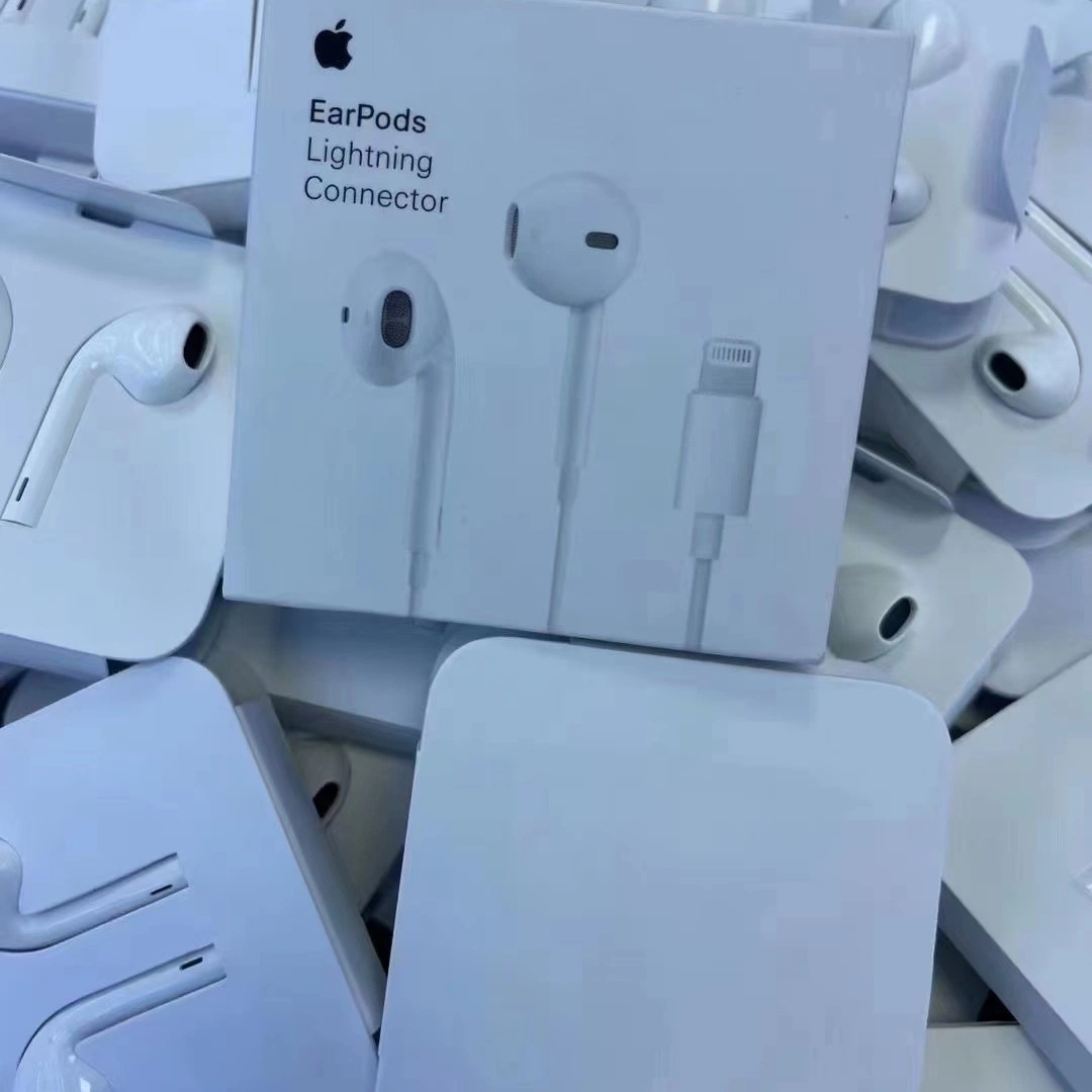 100% оригинальные наушники проводные наушники Earpods молнии с молниеносной разъем