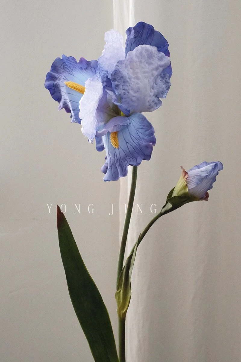 Ja230058 Decorative Fleur-De-Lis High Quality Artificial Flowers Iris Silk Flower Vintage Color for Wedding Home Garden Decoration Gift