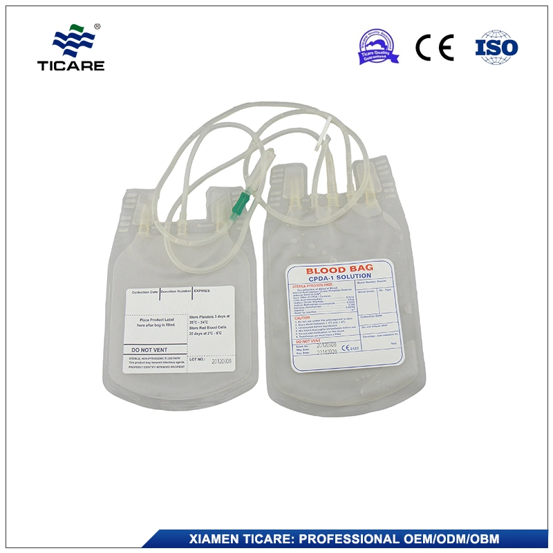 Sterile 350ml 450ml Cpda Blood Donor Storage Transfusion Donation Collection Bags