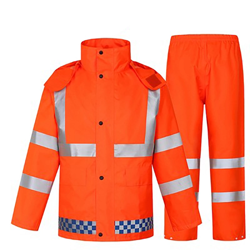 High-Quality Visibility Reflective Safety Workwear Waterproof Suit Jacket and Pants