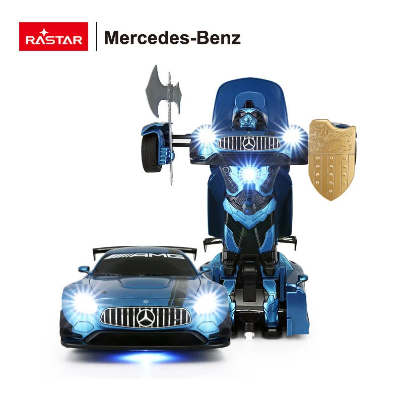 Mercedes Rastar Novelty Hobby Toys Kids Transform Robot Car for Christmas R/C 1: 14 Mercedes-Benz Gt3 Transformable Robot Car ABS