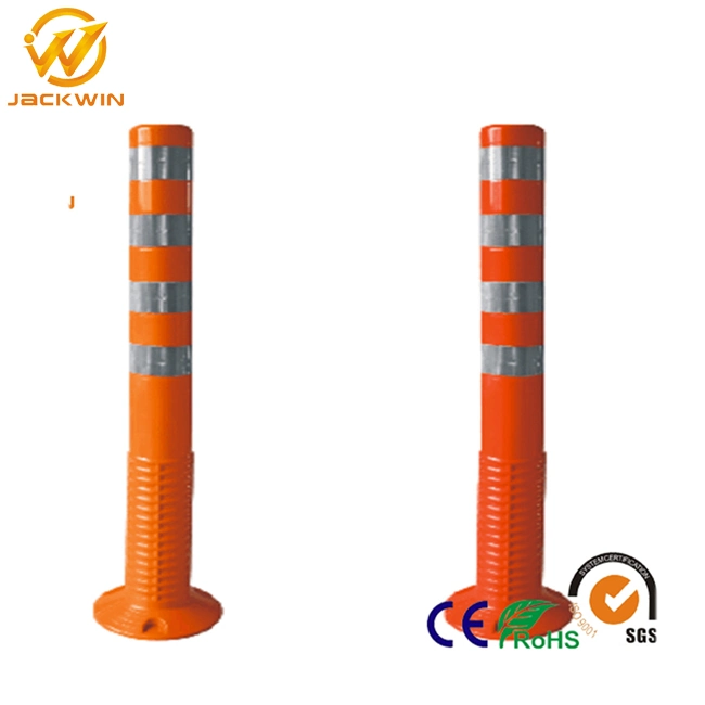 Orange Flexible PU Plastic Traffic Delineator Warning Post