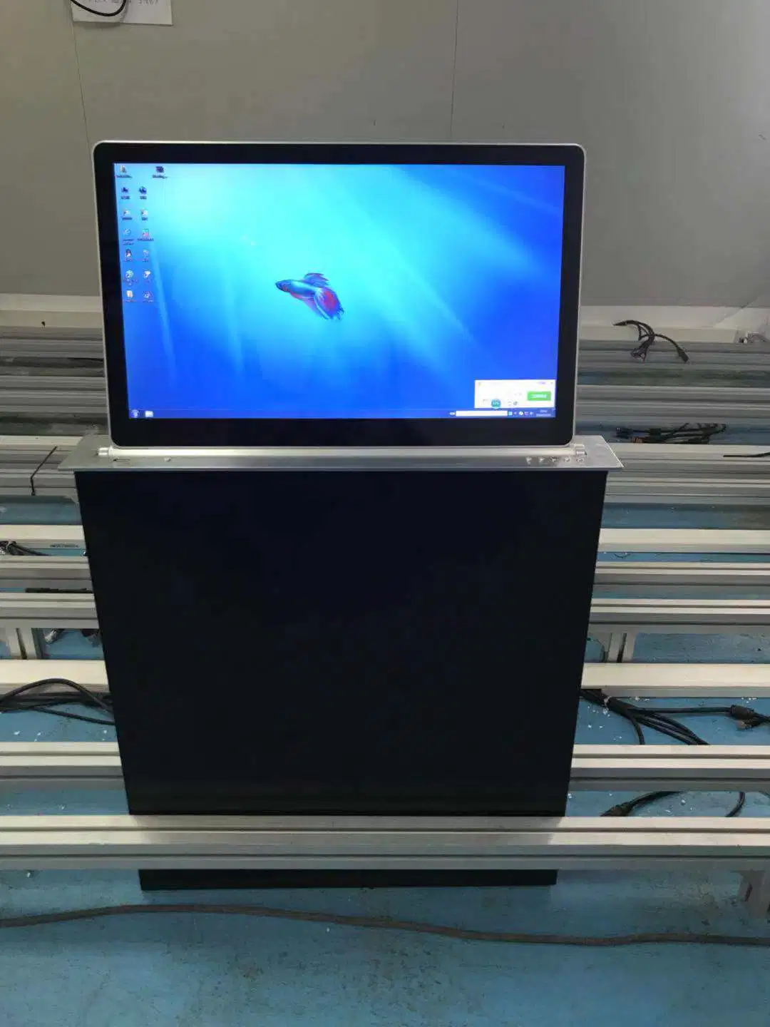 High quality/High cost performance  Electric Flip up Desk LCD Monitor Lift Video Conferencing Equipment