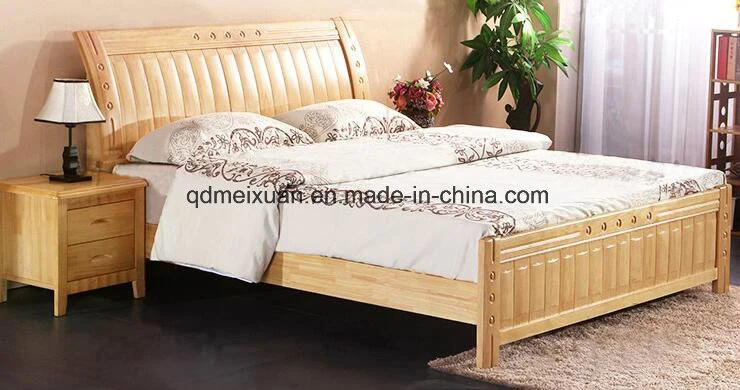 Solid Wooden Bed Modern Double Beds (M-X2309)