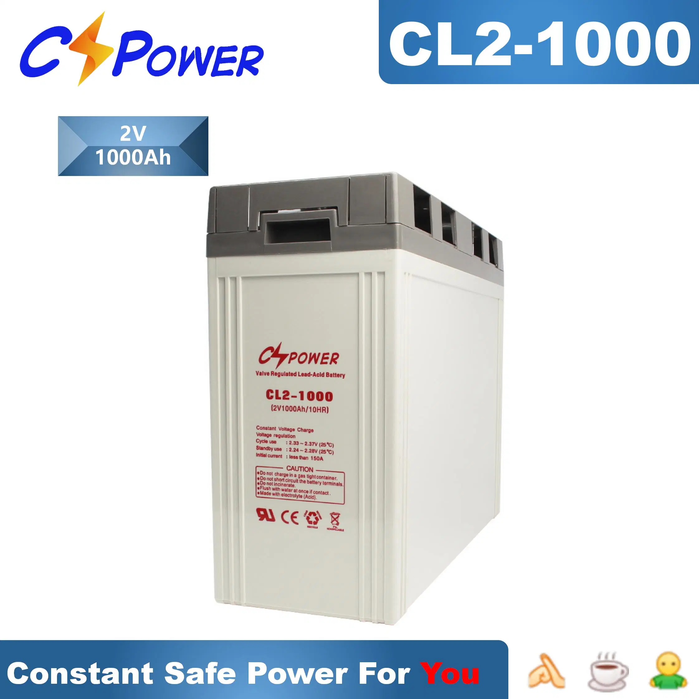 2V800ah VRLA Free Maitenance Battery Inverter/Solar Power Storage