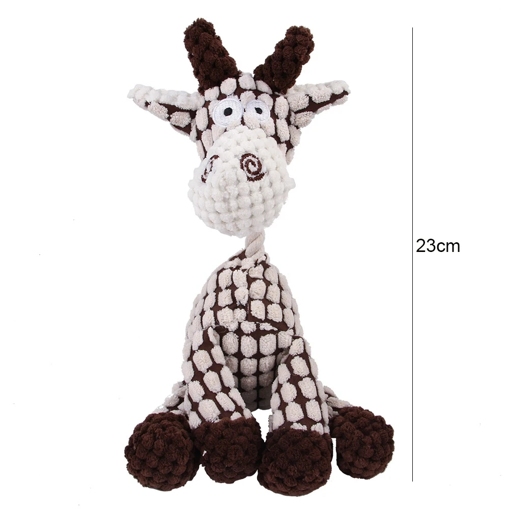 Juguete divertido mascota forma burro Corduroy Chew Toy for Dogs Cachorro Squeaker Squeaky Plush hueso Molar Perro juguete