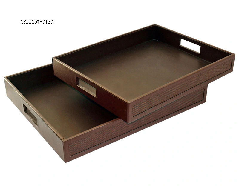 China Office Supplies Luxury Elegant Leather Cap Mat Desk Set