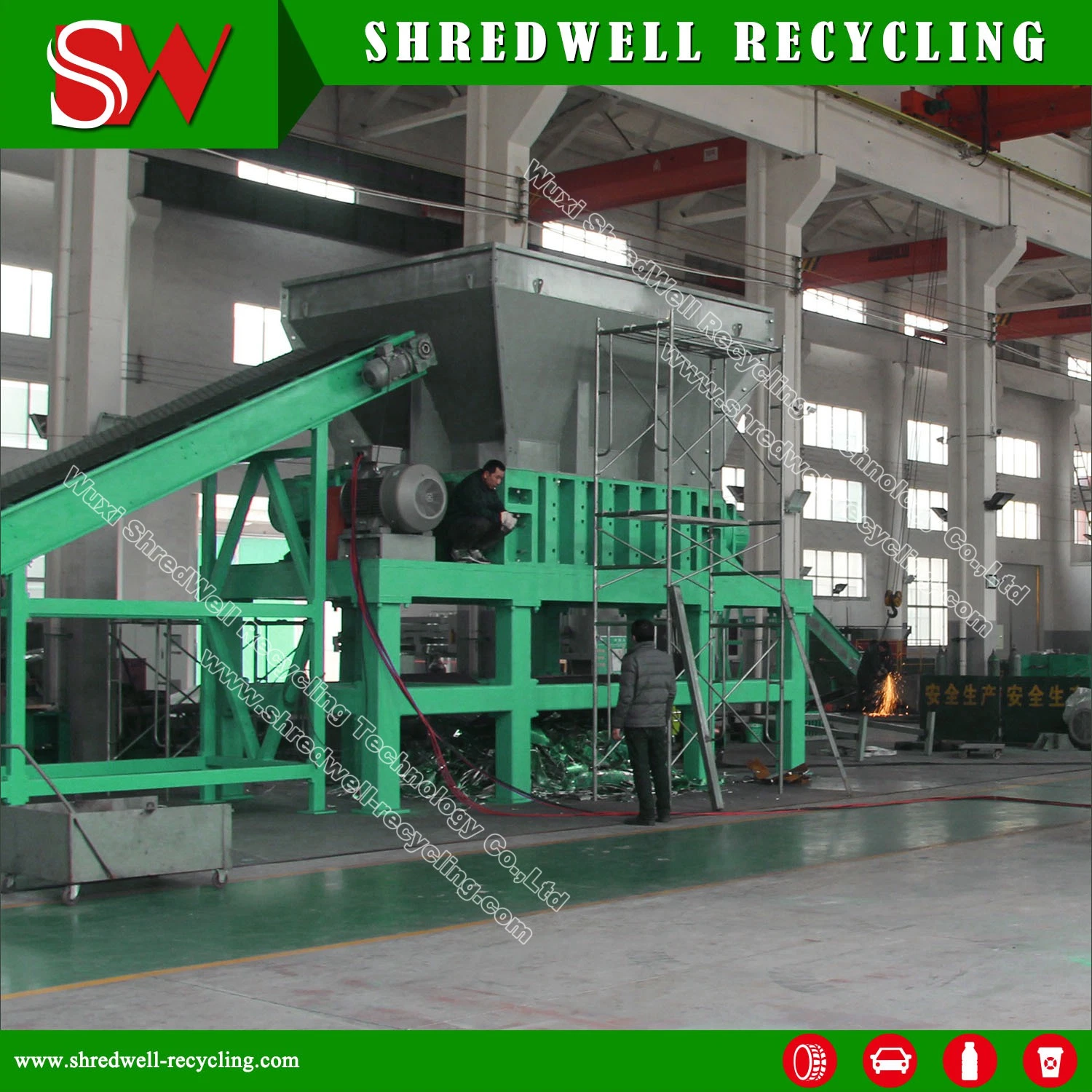 A Siemens PLC Metal equipamento de reciclagem de resíduos de aparas de metal/Sucatas/Alumínio
