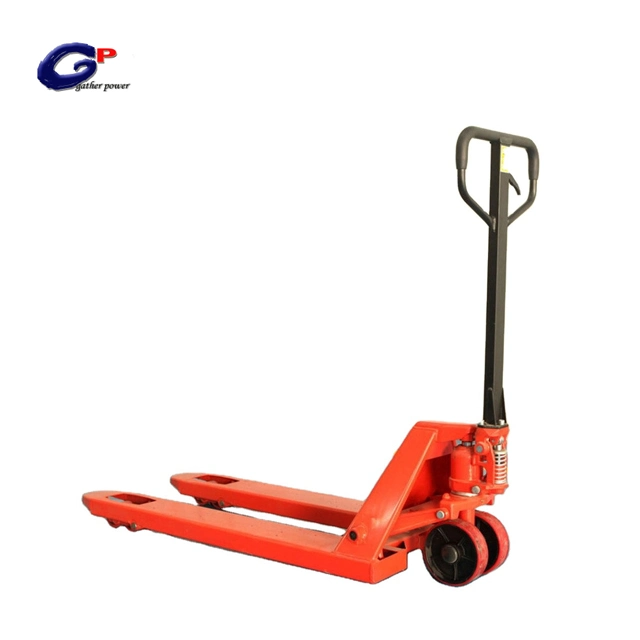2t/2.5t/3t/5tons 1150mm (1200mm) Nylon Wheel AC Hand Pallet Truck with Manual Hand Pallet Jack