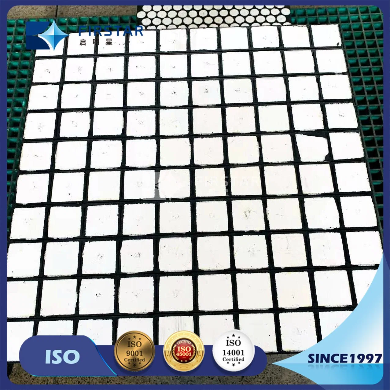 500*500 Alumina Ceramic Tiles Backed Cn Rubber Wear Lining Price for Wear Solution