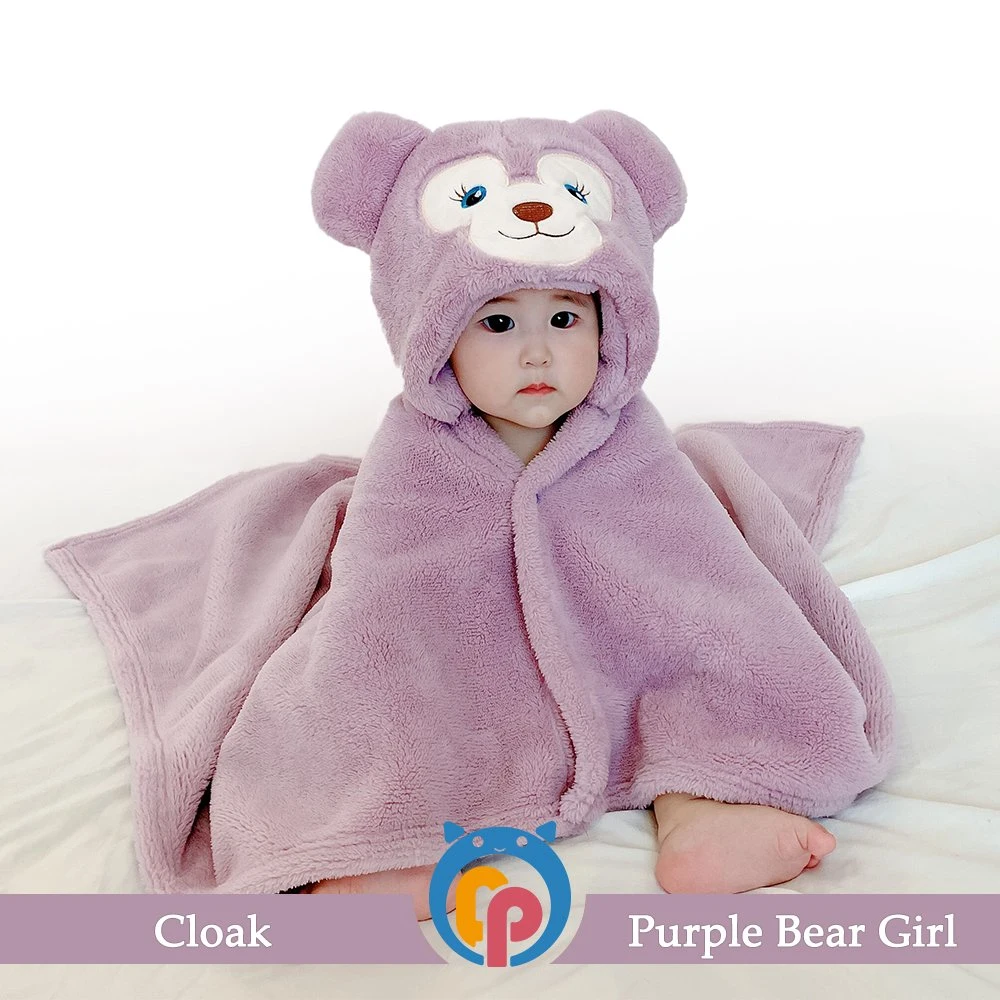 Wholesale/Supplier Free Sample Animal Bear Baby Blanket with Hooded for Four Seasons