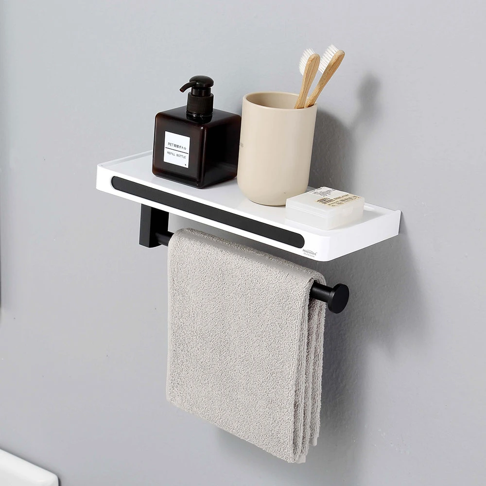 304 Stainless Steel Sanitary Ware Wall Mounted Washroom Restroom Bath Toilet Hotel Bathroom ABS Resin Set Towel Ring