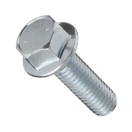 Factory Supplier ANSI or DIN Standard Carbon Steel Zinc Coated Hex Flange Bolt