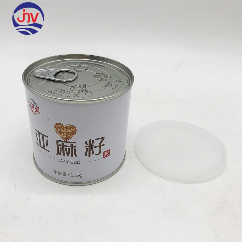 Empty 225g Seed Round Packaging Metal Cans