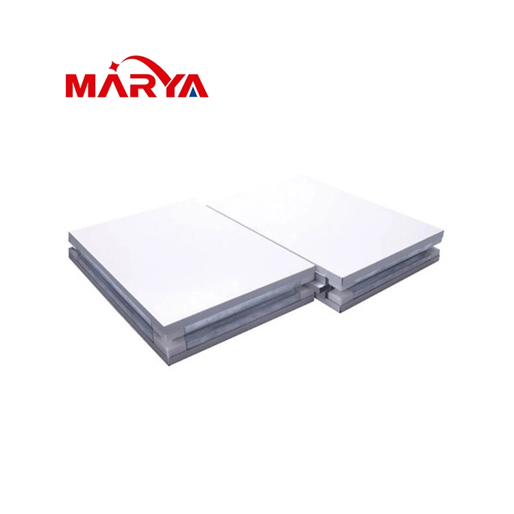 Marya 100mm Thickness Alu. Honeycomb Fireproof Sandwich Cleanroom Panel for Pharmaceutical Commercial LED Panel Cleanroom Classroom Studio Surface Square LED