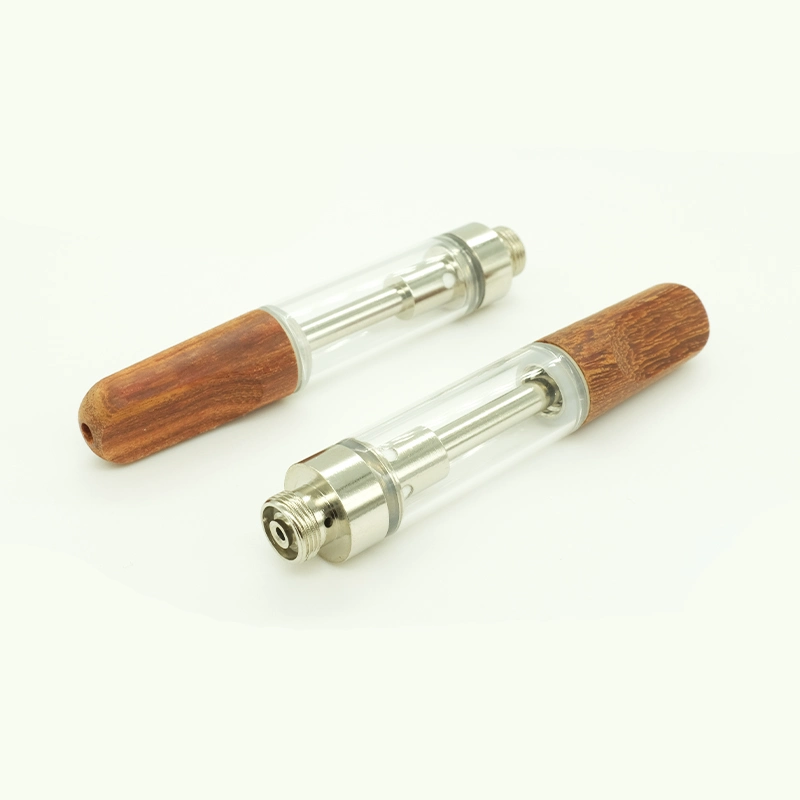 Wooden Tips Atomizers Ceramic Coil Wood Color Tips Vape Carts 0.5ml 1.0ml Empty Cartridges