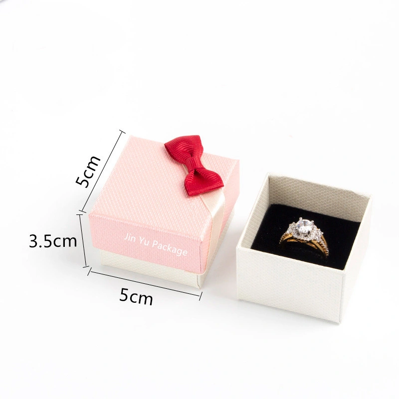 Ribbon Bow-Tie Gift Jewelry Packaging Box Made in Rigid Cardboard