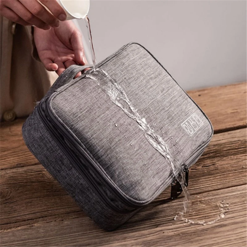 Electronics Organizer Waterproof Carrying Case - Universal Travel Digital Accessories Storage Bag