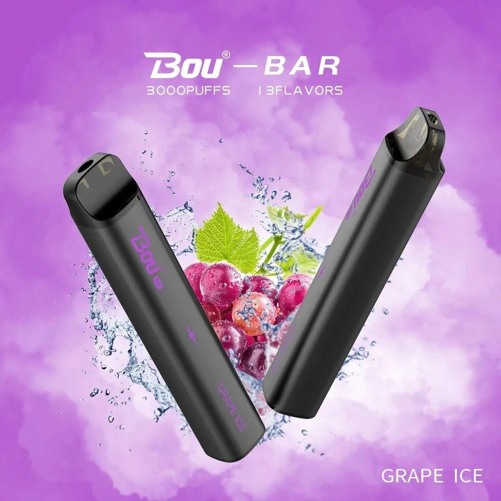 3000 Puffs Bou Bar Eletronico Vaporizador Mesh Coil No-Rechargeable Disposable E Cigarette