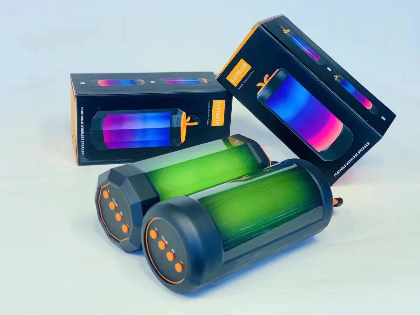 2022 Stylish Colorful Lighting Party Atmosphere Light Car Wireless Bluetooth Speaker Portable