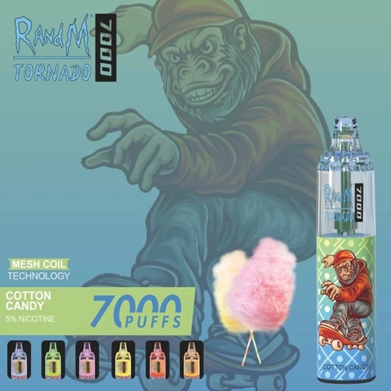 Ventes en usine directement Randm Tornado 7000 Puffs stylo Vape rechargeable Liquide E-Liquid 14 ml avec lumière RVB