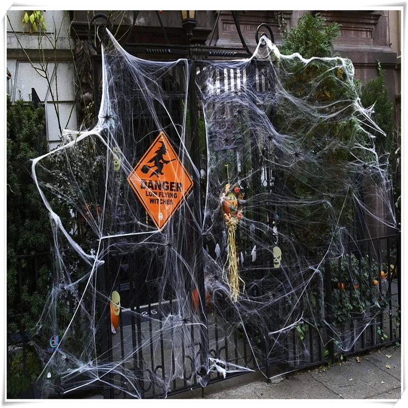 Étirer Spider Web pour l'Halloween décoration intérieur/extérieur